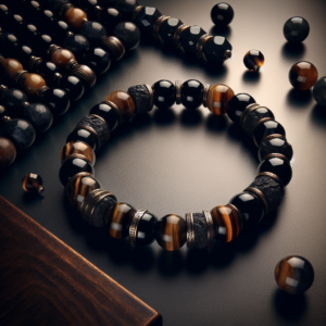 Men's Lava Stone Beaded Bracelet No.3