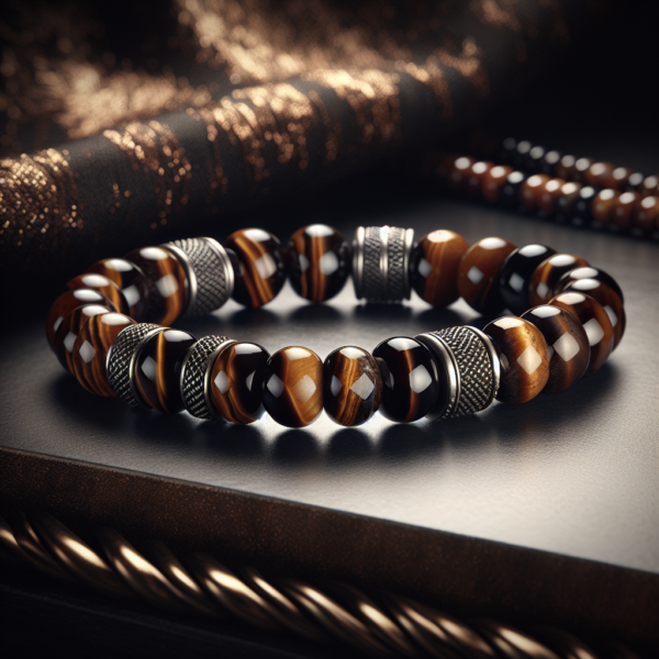 Men's Tiger Eye Beaded Bracelet No.11