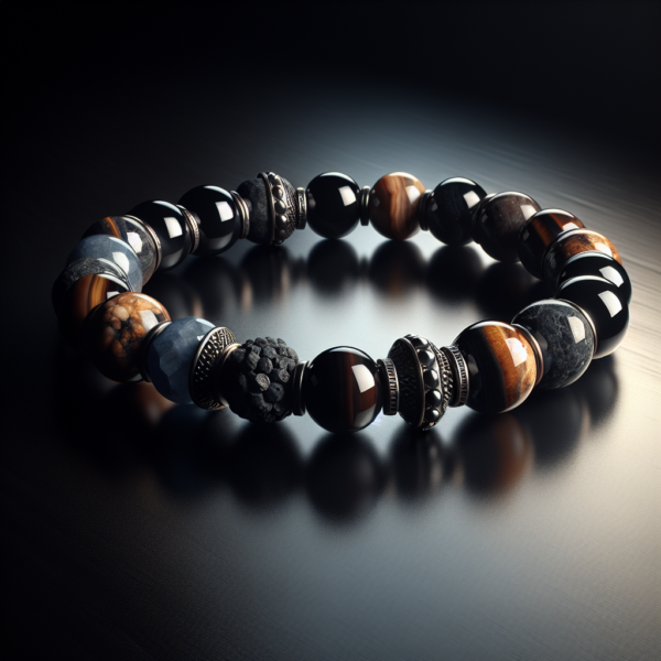 Men's Lava Stone Beaded Bracelet No.13