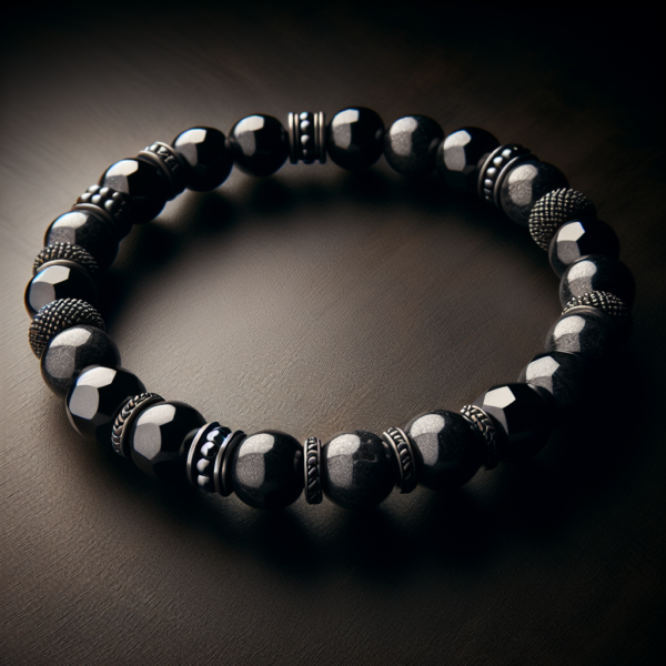 Men's Hematite Beaded Bracelet No.15