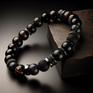 Men's Agate Beaded Bracelet No.16