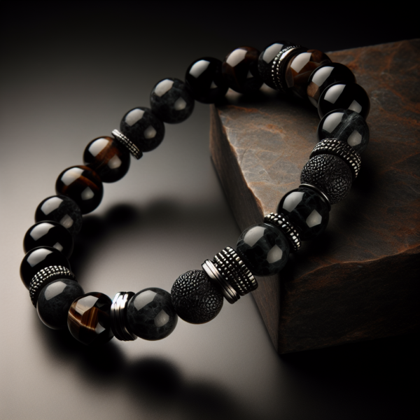 Men's Agate Beaded Bracelet No.16