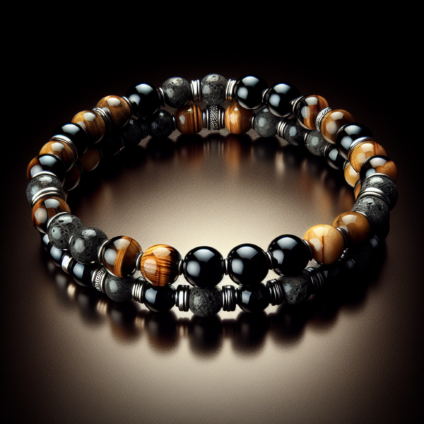 Men's Tiger Eye Beaded Bracelet No.21