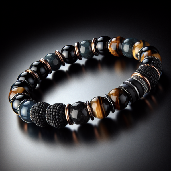 Men's Lava Stone Beaded Bracelet No.23