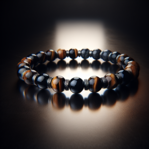 Men's Onyx Beaded Bracelet No.24