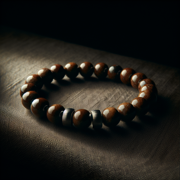 Men's Bronzite Beaded Bracelet No.28