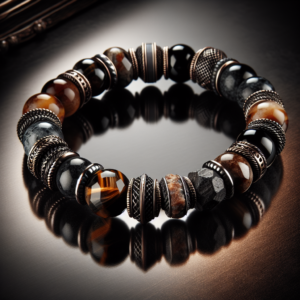 Men's Tiger Eye Beaded Bracelet No.31