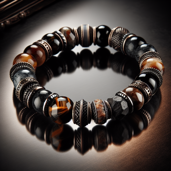 MB-3031.png Men's Tiger Eye Beaded Bracelet No.31