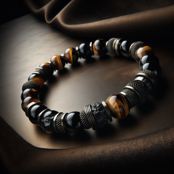 Men's Obsidian Beaded Bracelet No.32