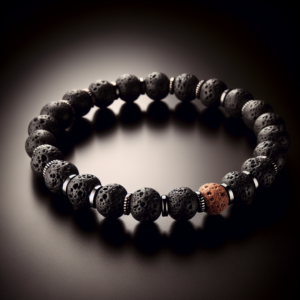 Men's Lava Stone Beaded Bracelet No.33