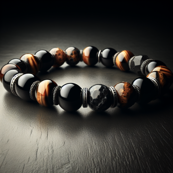 Men's Hematite Beaded Bracelet No.35