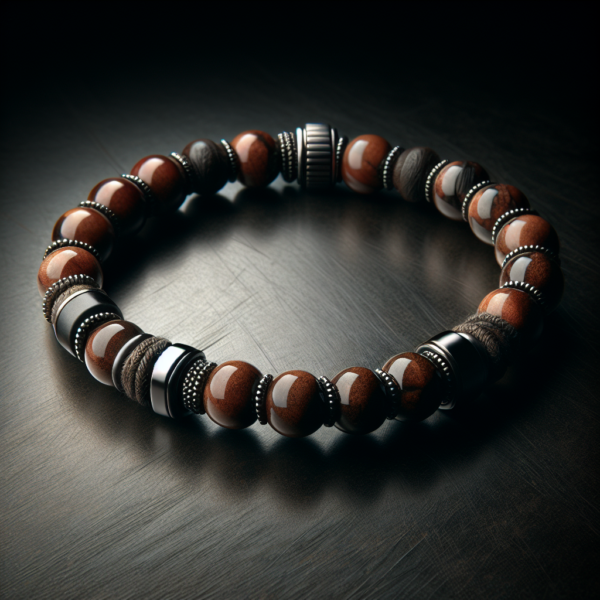 MB-3038.png Men's Bronzite Beaded Bracelet No.38