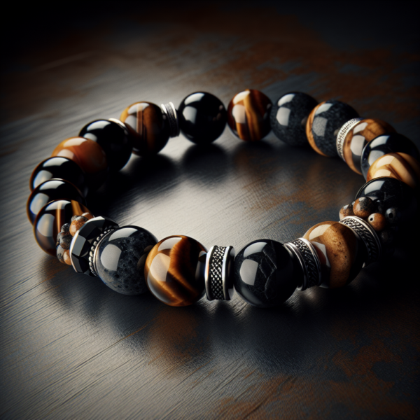 Men's Tiger Eye Beaded Bracelet No.41