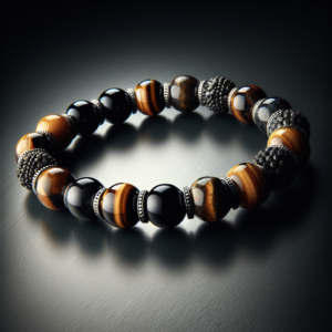 Men's Lava Stone Beaded Bracelet No.43