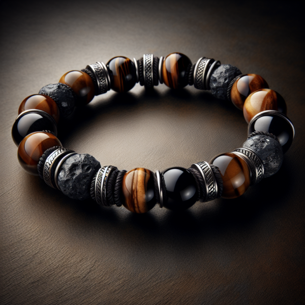 Men's Agate Beaded Bracelet No.46