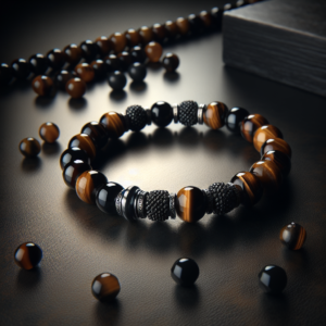 MB-3051.png Men's Tiger Eye Beaded Bracelet No.51