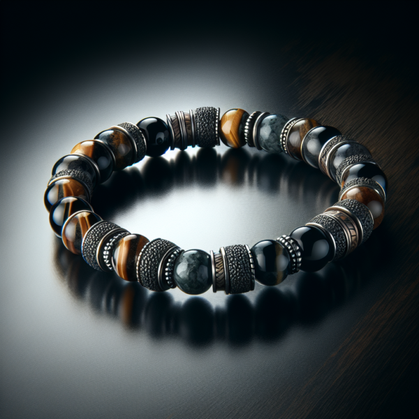 Men's Hematite Beaded Bracelet No.55