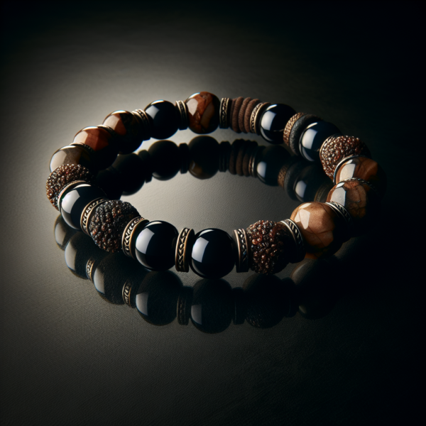 MB-3058.png Men's Bronzite Beaded Bracelet No.58