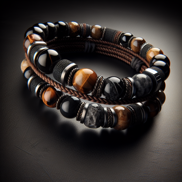 MB-3059.png Men's Jasper Beaded Bracelet No.59