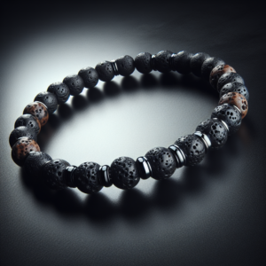 Men's Lava Stone Beaded Bracelet No.63