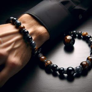 Men's Agate Beaded Bracelet No.66