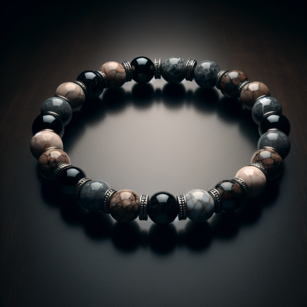 Men's Howlite Beaded Bracelet No.70