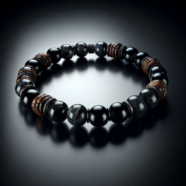 Men's Obsidian Beaded Bracelet No.72