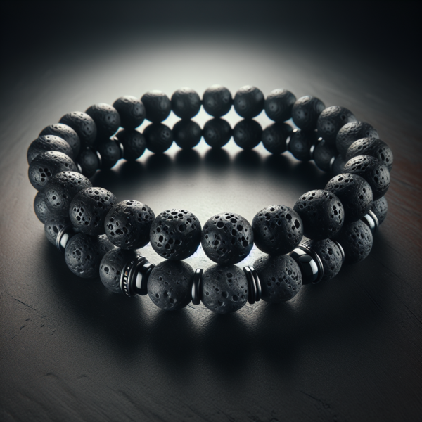 Men's Lava Stone Beaded Bracelet No.73