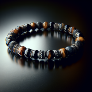 MB-3074.png Men's Onyx Beaded Bracelet No.74