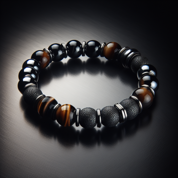 Men's Hematite Beaded Bracelet No.75