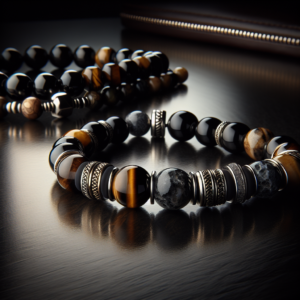 Men's Agate Beaded Bracelet No.76
