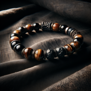 Men's Bronzite Beaded Bracelet No.78