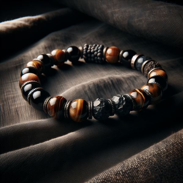 Men's Bronzite Beaded Bracelet No.78