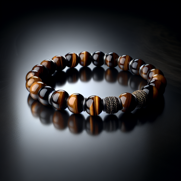 Men's Tiger Eye Beaded Bracelet No.81