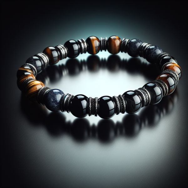 Men's Lava Stone Beaded Bracelet No.83