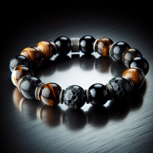 MB-3084.png Men's Onyx Beaded Bracelet No.84