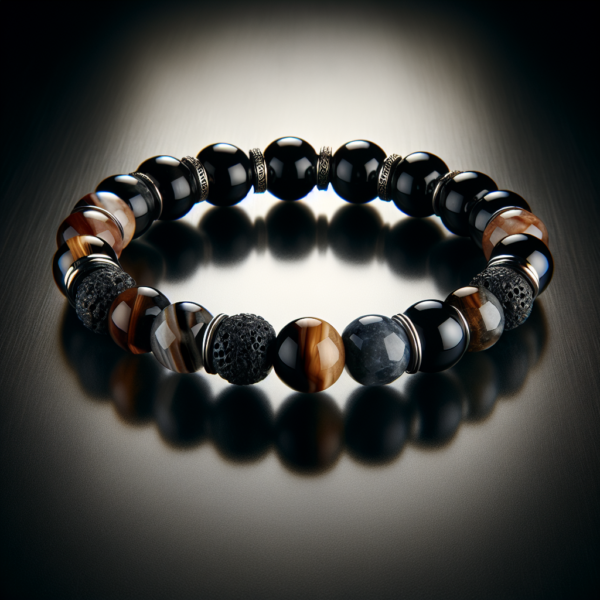 Men's Agate Beaded Bracelet No.86