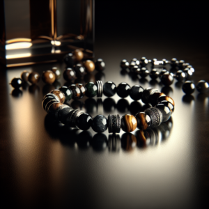 MB-3091.png Men's Tiger Eye Beaded Bracelet No.91