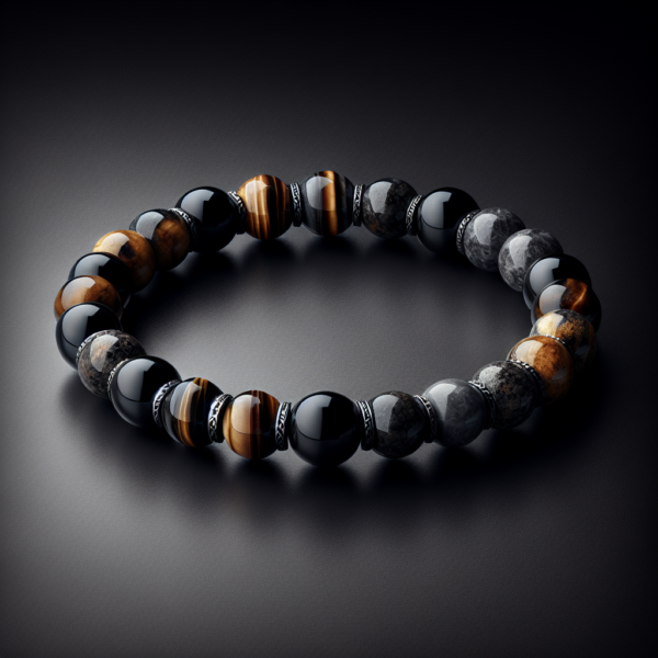 Men's Agate Beaded Bracelet No.96