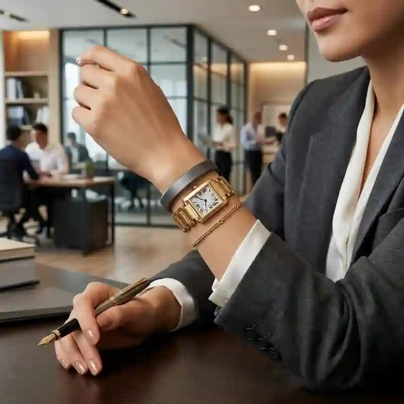 Titanium and Gold Watch Stack